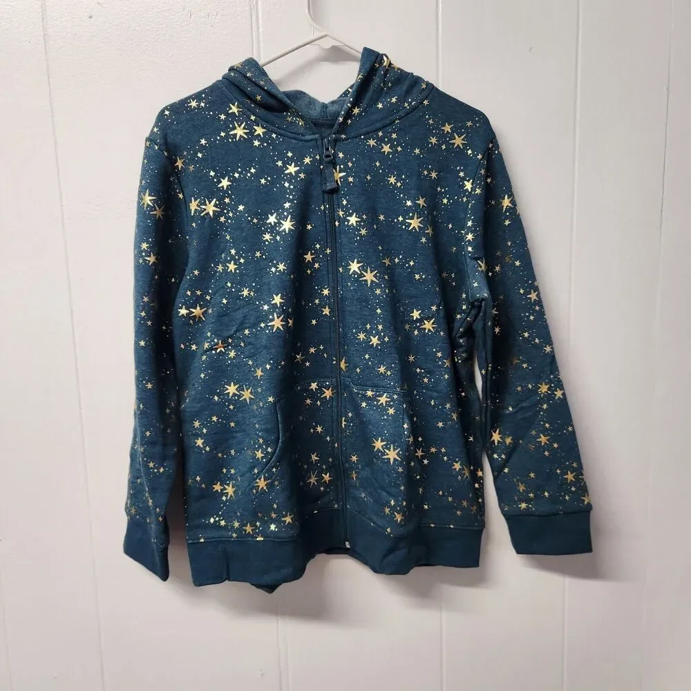 Girls' Printed Zip-Up Fleece Hoodie by Cat & Jack XXL (18) Plus - Picture 6 of 8